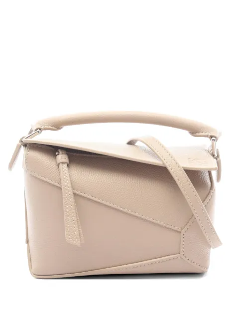 Loewe Pre-Owned 2020s mini Puzzle Edge tote bag Neutrals 1070043