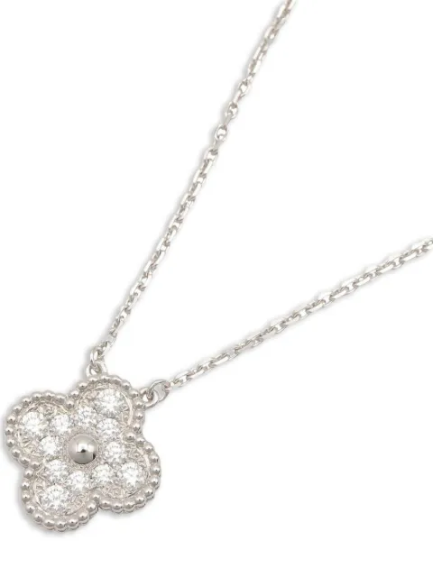 Van Cleef & Arpels Pre-Owned Alhambra diamond necklace White 1068127
