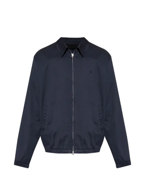 rag & bone logo-embroidered zip-up jacket Blue RV3M26P0MCO