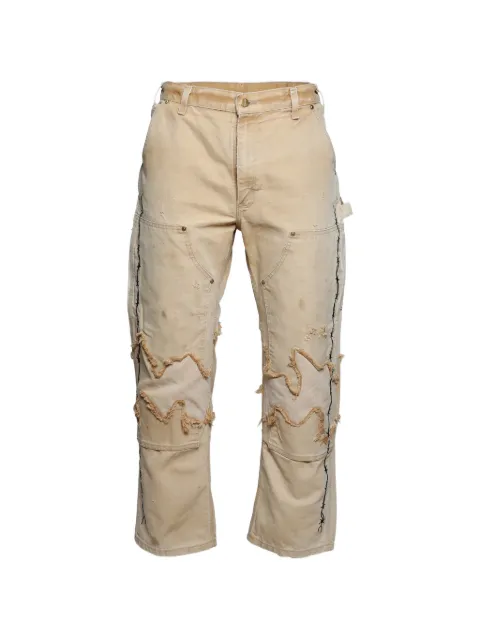 Warren Lotas barbed-wire double-knee trousers Neutrals SS262020BVNTTN1395