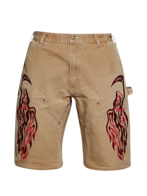 Warren Lotas Serenity double knee shorts Neutrals SS262019TN1391
