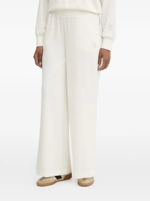 LIU JO logo-patch wide-leg track pants White TA6080JS869