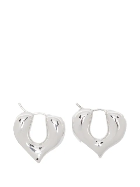 Missoma Molten Heart hoop earrings Silver VALSE2NS