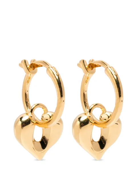 Missoma Molten heart-pendant hoop earrings Gold VALGE1NS