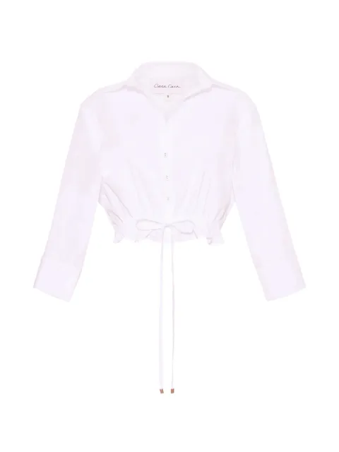 Cara Cara Oscar drawstring-hem shirt White 3180WHT