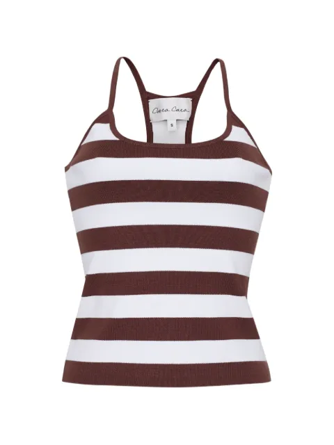 Cara Cara Didi stripe-knit tank top Brown 9633BRWS