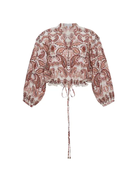 Cara Cara Perrin paisley-print top White 321