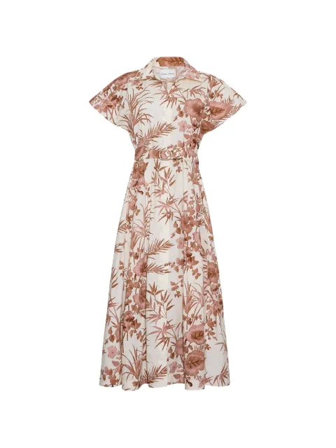 Cara Cara Sawyer floral-print midi dress White 1579PARC