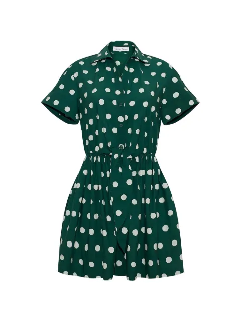 Cara Cara Asbury polka-dot mini dress Green 1357PDGR