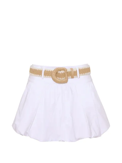 Cara Cara belted bubble-hem shorts White 2072PWHT