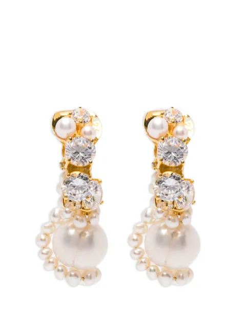 Completedworks pearl zirconium earrings Gold P235