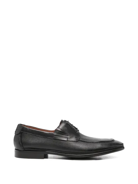 SERGIO MORETTI FIRENZE pebbled leather lace-up Oxford shoes Black 396920272