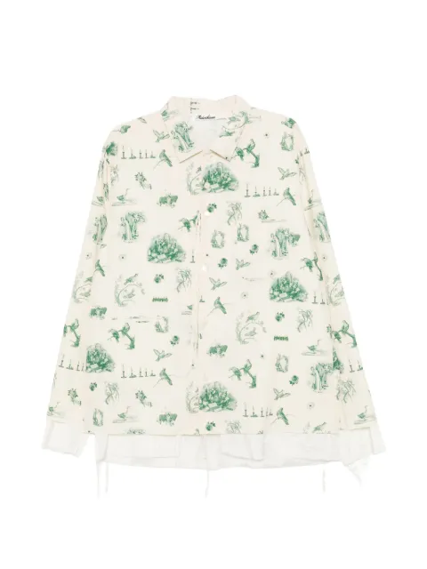 midorikawa graphic-print layered shirt Neutrals MID26SSSH01B