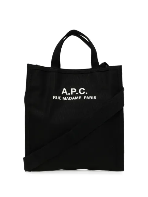 A.P.C. logo-print tote bag Black ACXBGBM1318MRBKX00F
