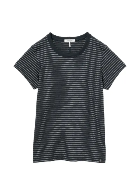 rag & bone The Slub striped T-shirt Black RNBTERE7M32XRNYZ00S
