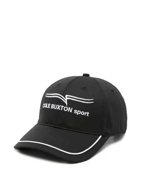 COLE BUXTON logo-embroidered piped-trim cap Black SS26CBSPBC410