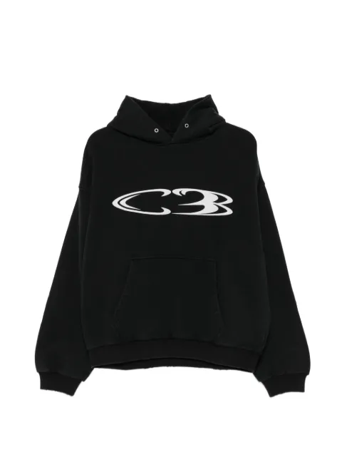 COLE BUXTON logo-print pouch-pocket hoodie Black SS26SFHO280