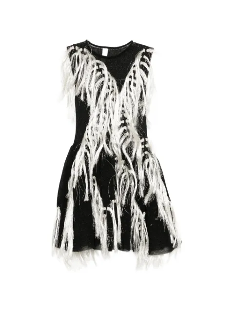 CFCL fringe-trimmed sleeveless top Black CF011KN215GM00