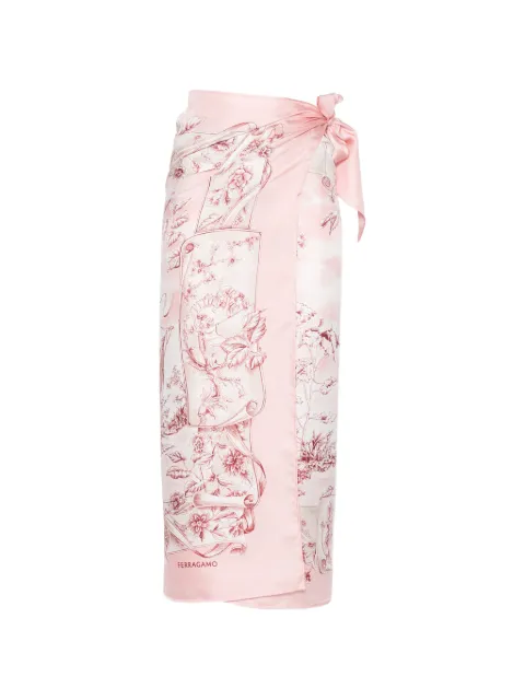 Ferragamo Voyage-print silk pareo Pink 795151