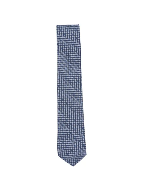 Ferragamo Gancini-print tie Blue 794737
