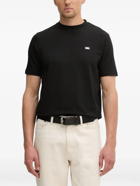 Karl Lagerfeld logo-plaque T-shirt Black 755052562235