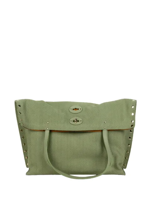 Zanellato A'Spasso stud-embellished tote bag Green 0687902200000Z