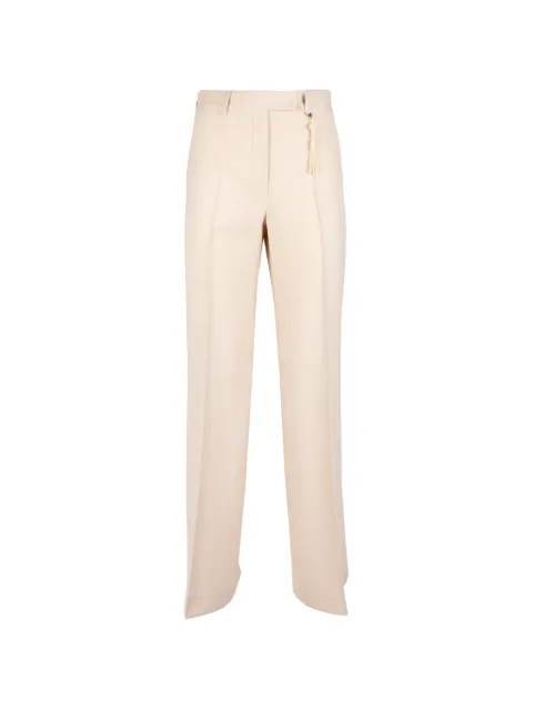 Seventy tassel-detail pressed-crease trousers Neutrals PT136420470150006