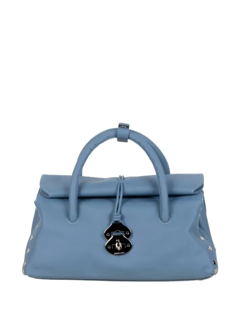 Zanellato small Dotta stud-embellished tote bag Blue 0687501910000Z