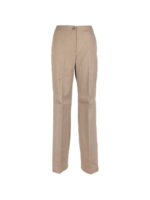 Seventy elasticated-waist pressed-crease trousers Brown PT1173320061044