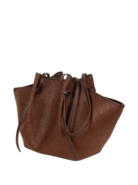 Yuzefi large Mochi woven clutch bag Brown LARGEMOCHIRAFFIAF012