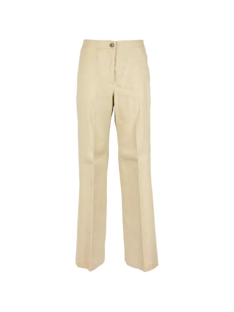 Seventy elasticated-waistband pressed-crease trousers Neutrals PT1173320061070