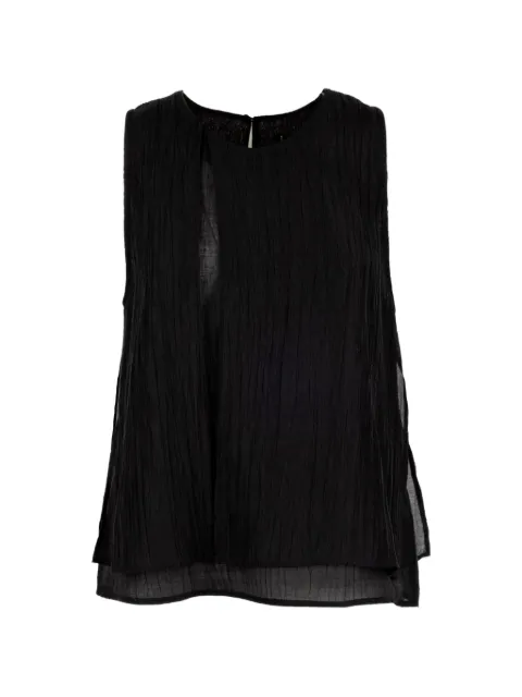 Seventy crinkled-finish layered top White TO0201460238999