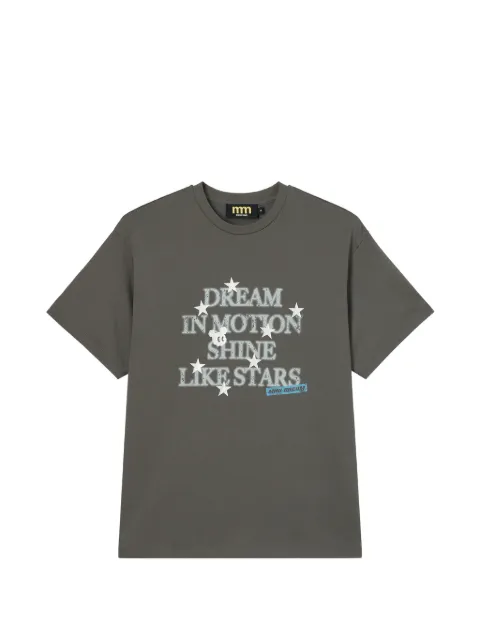 Mini Cream star-motif T-shirt Grey 6UM639A