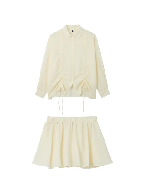 b+ab shirt and mini skirt set Yellow 6U177AS