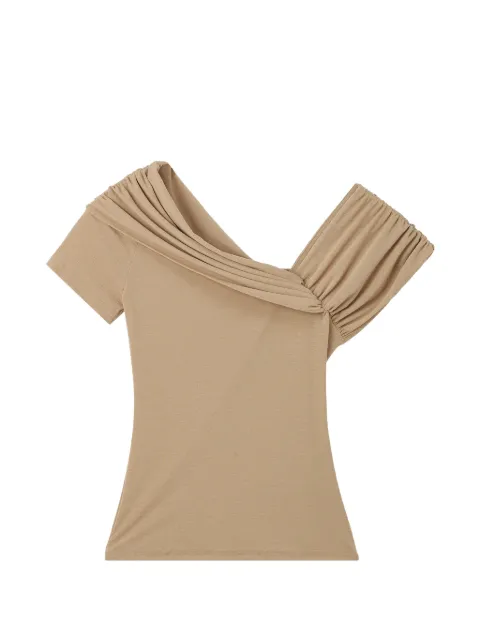b+ab ruched off-shoulder blouse Neutrals 6U673AS