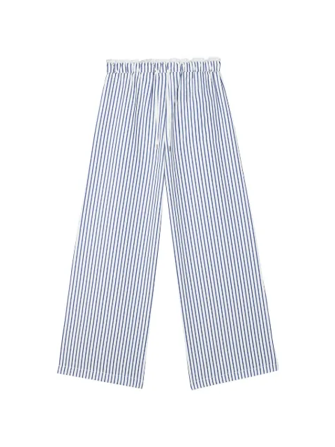 tout a coup striped drawstring-waist wide-leg trousers Blue M140AU6