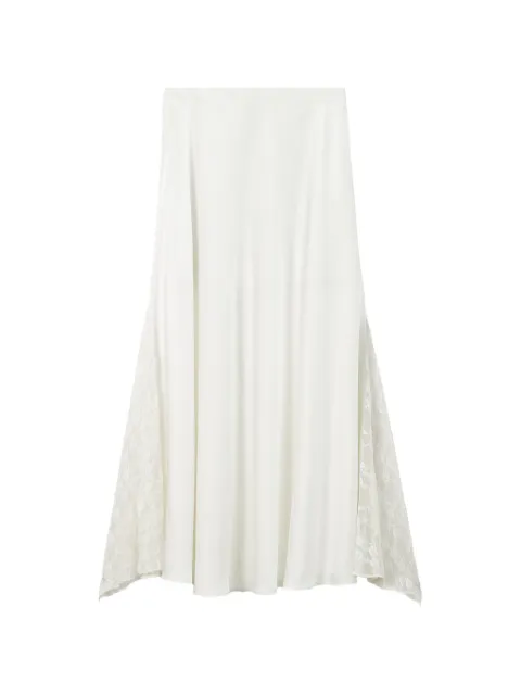 tout a coup lace-panelled long skirt White M145AU6