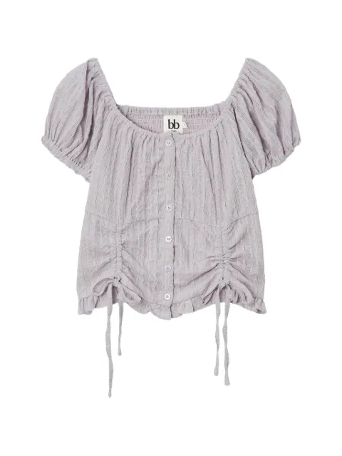 b+ab ruched button-front top Purple 6U669AS