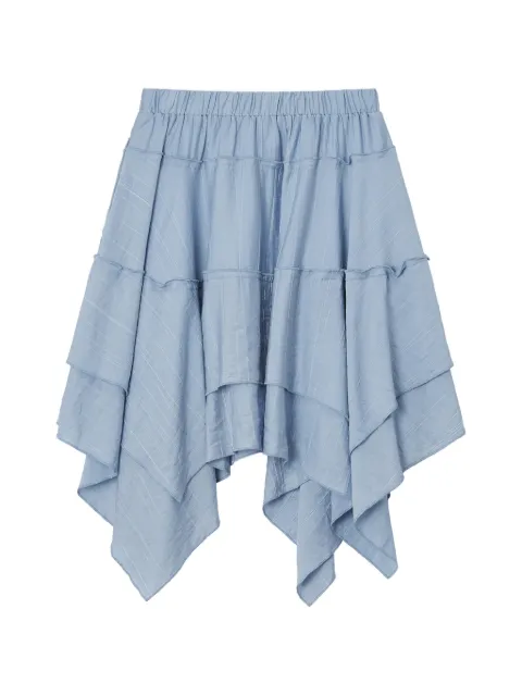 b+ab tiered asymmetric short skirt Blue 6U201AS