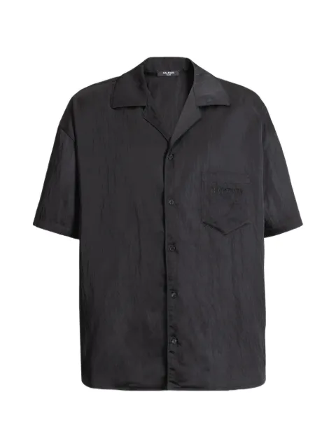 Balmain Balmain Paris shirt in textured nylon Black HH1HL061VI85