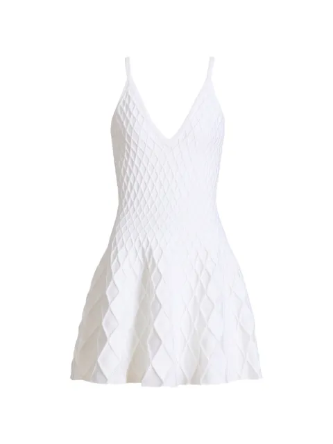 Balmain flared knit dress White HF1R2927KK20