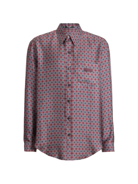 Balmain printed silk shirt Pink HH1HS001SF50