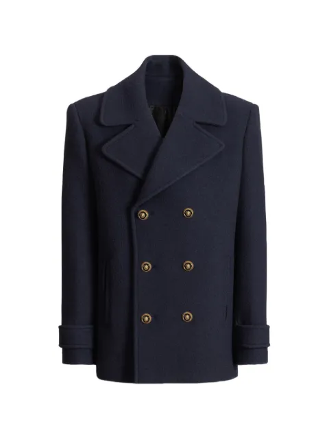 Balmain wool pea coat Blue HH1UA156WC70