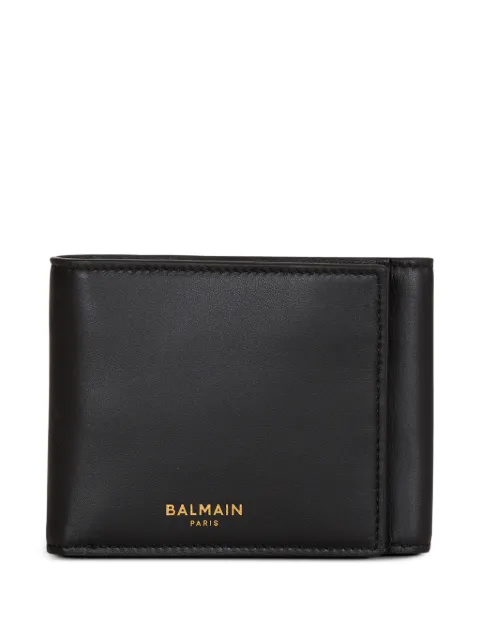 Balmain smooth-leather tri-fold wallet Black HM1NE095LNSA