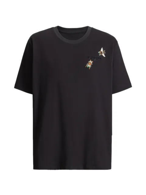 Balmain embroidered Balmain Insect T-shirt Black HH1EG280PD63