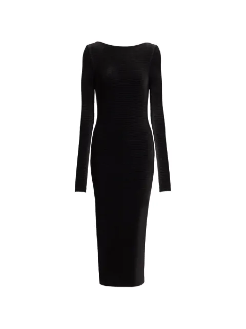 Balmain long velvet dress Black HF1RR021JM26