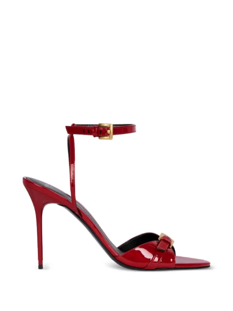 Balmain Anthem sandals in smooth calfskin leather Red HN1UH272LPAT