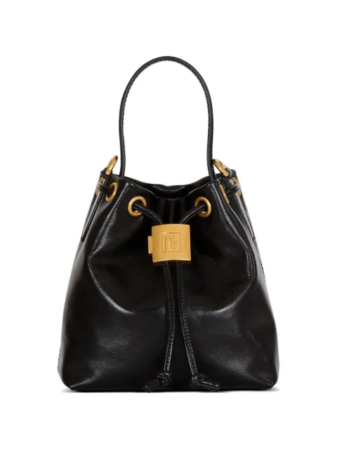 Balmain Pulse bucket bag in smooth leather Black HN1GA065LMTE