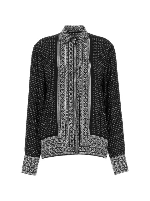 Ermanno Scervino crystal-embellished bandana-print shirt Black D482K750CTXZF