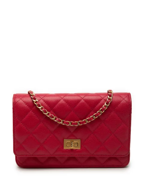CHANEL Pre-Owned 2016-2017 Quilted Caviar Reissue 2.55 Wallet On Chain crossbody bag Red TM8SJ2EPJNY76RJP